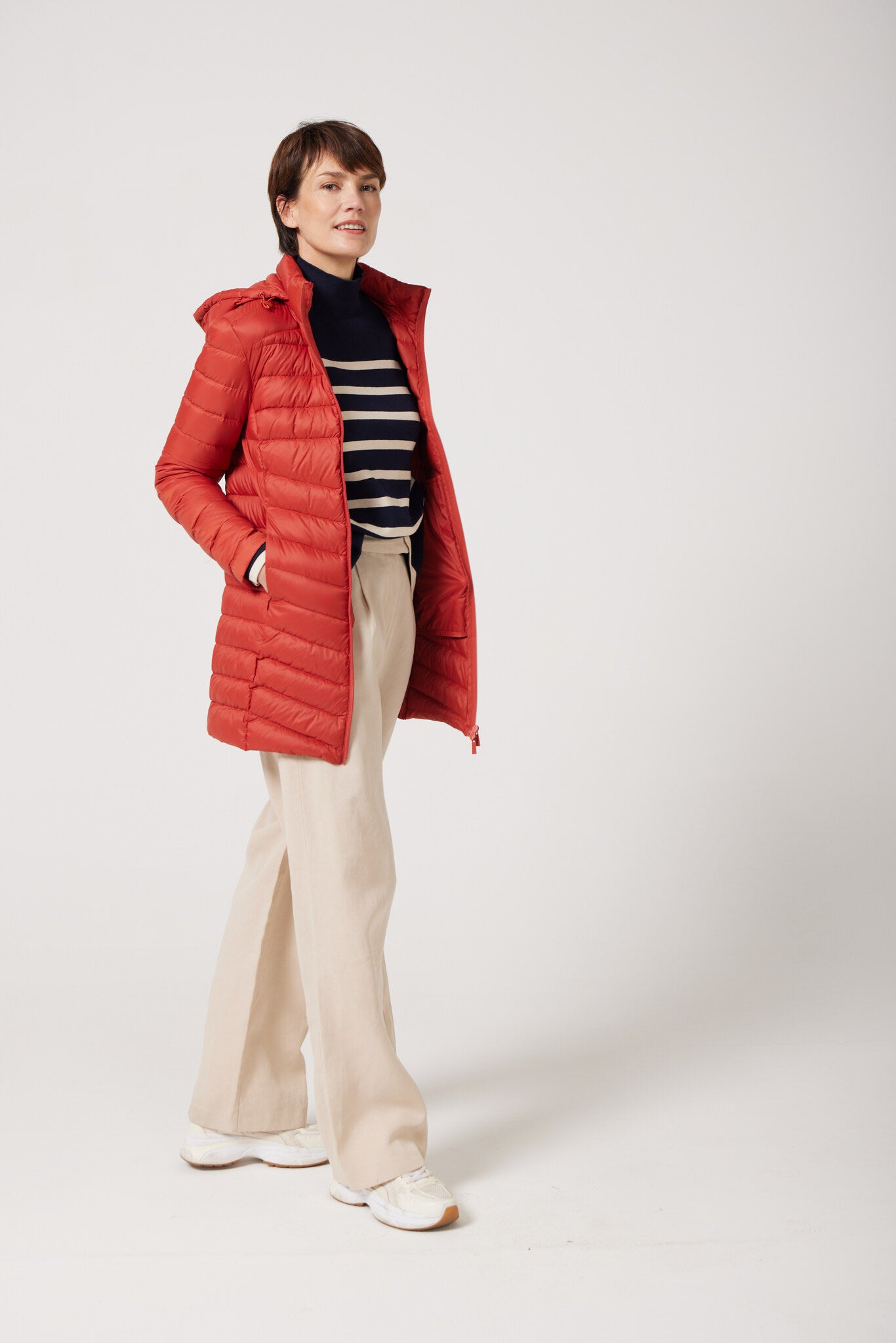 Women’s rust red insulated hooded parka, warm winter jacket perfect for layering in Australia’s cooler weather — Rust Classic Parka™