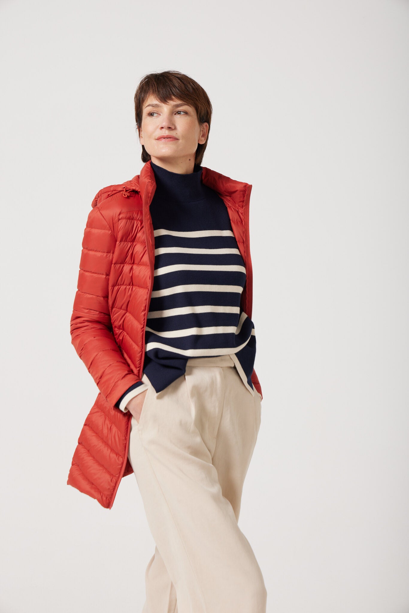 Women’s rust red insulated hooded parka, warm winter jacket perfect for layering in Australia’s cooler weather — Rust Classic Parka™