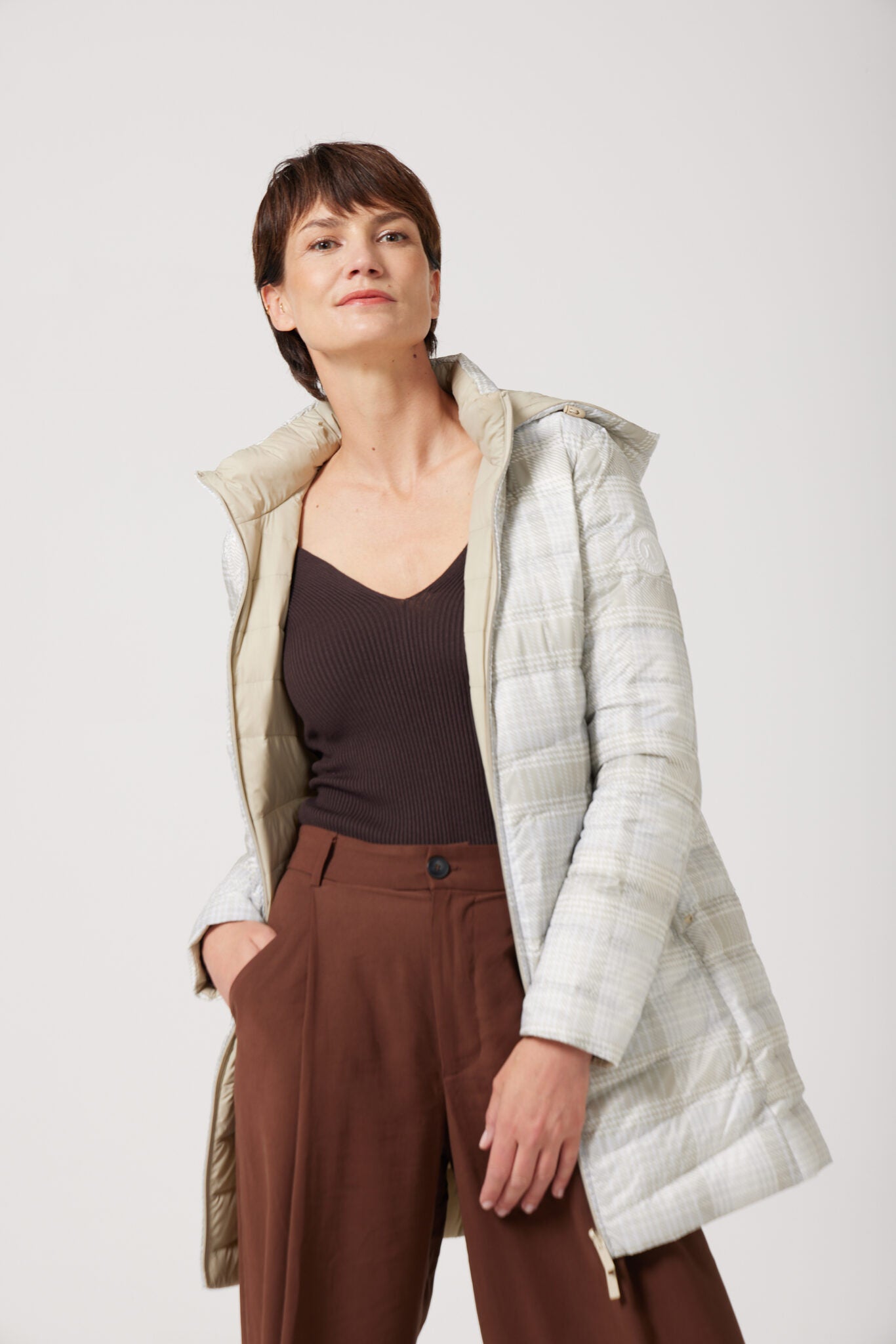 Tartan x Mist Classic Parka™ tartan check hooded reversible parka, warm insulated jacket perfect for layering in Australia’s cooler winter weather