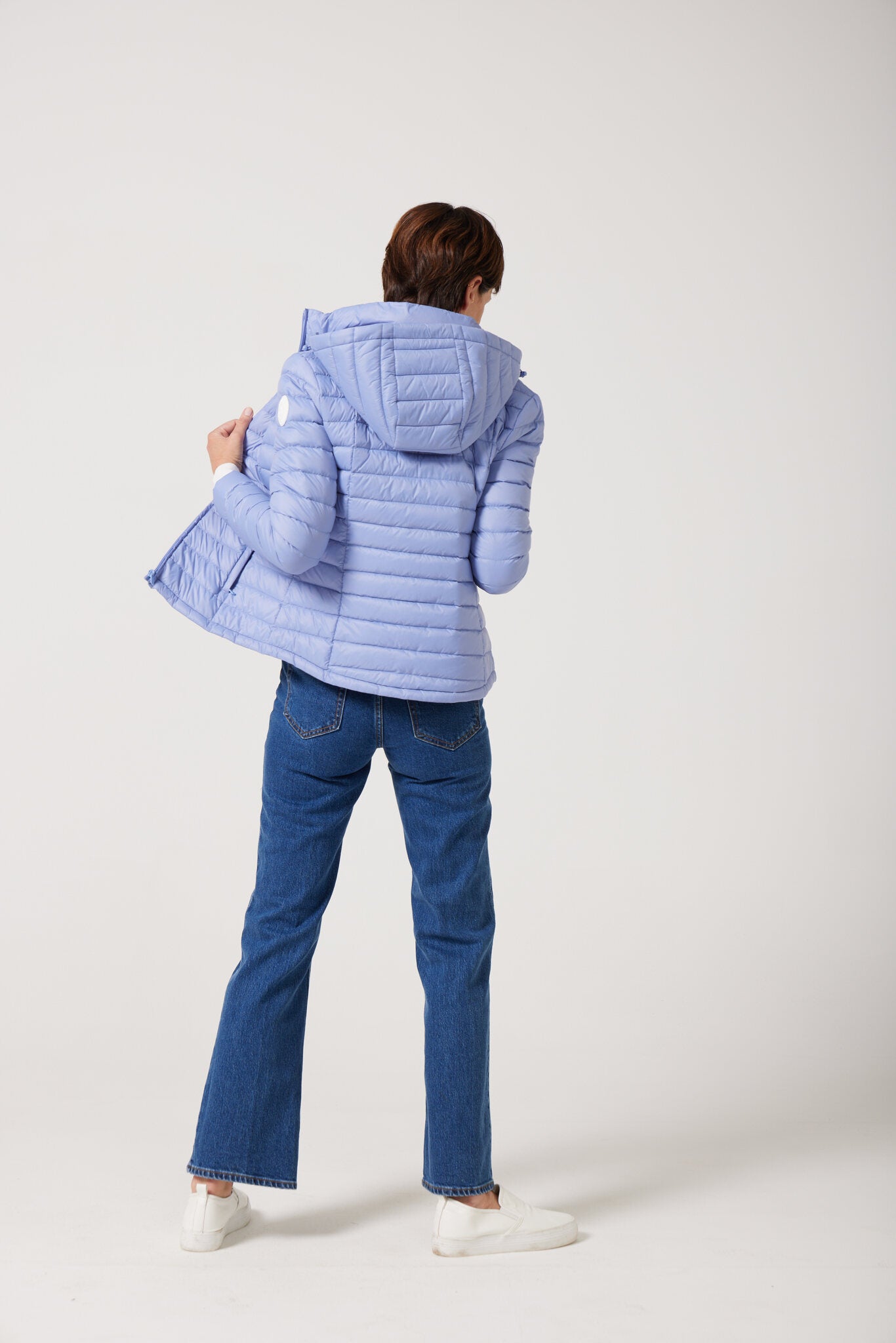 Women’s Vista Classic Jacket™ in sky blue, stylish lightweight puffer jacket for everyday wear and seasonal outerwear in Australia.