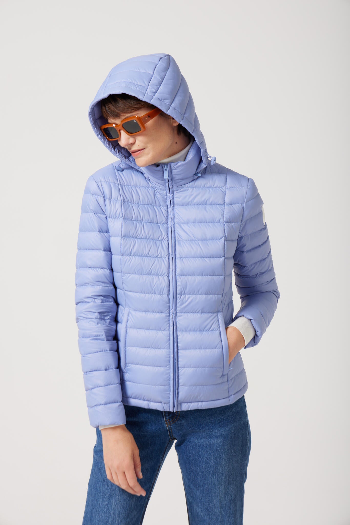 Women’s Vista Classic Jacket™ in sky blue, stylish lightweight puffer jacket for everyday wear and seasonal outerwear in Australia.