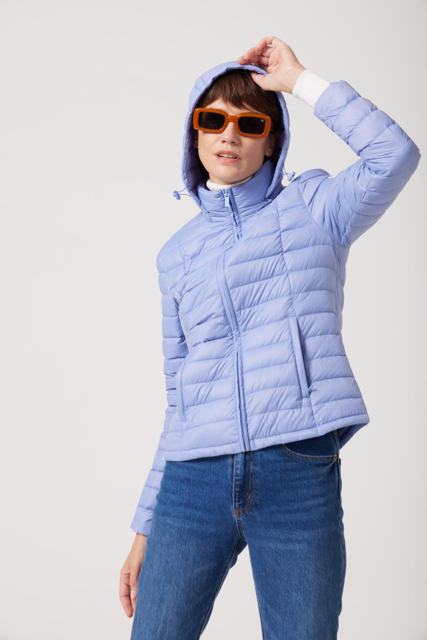 Women’s Vista Classic Jacket™ in sky blue, stylish lightweight puffer jacket for everyday wear and seasonal outerwear in Australia.