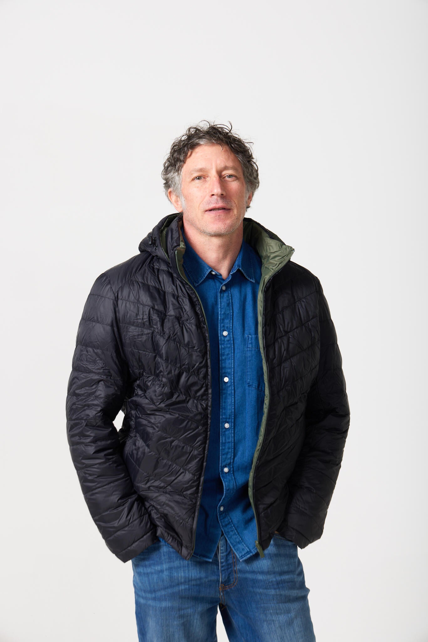 Men’s reversible insulated hooded jacket in sage green and black, lightweight and versatile for cooler Australian weather — Sage x Black Classic Jacket™