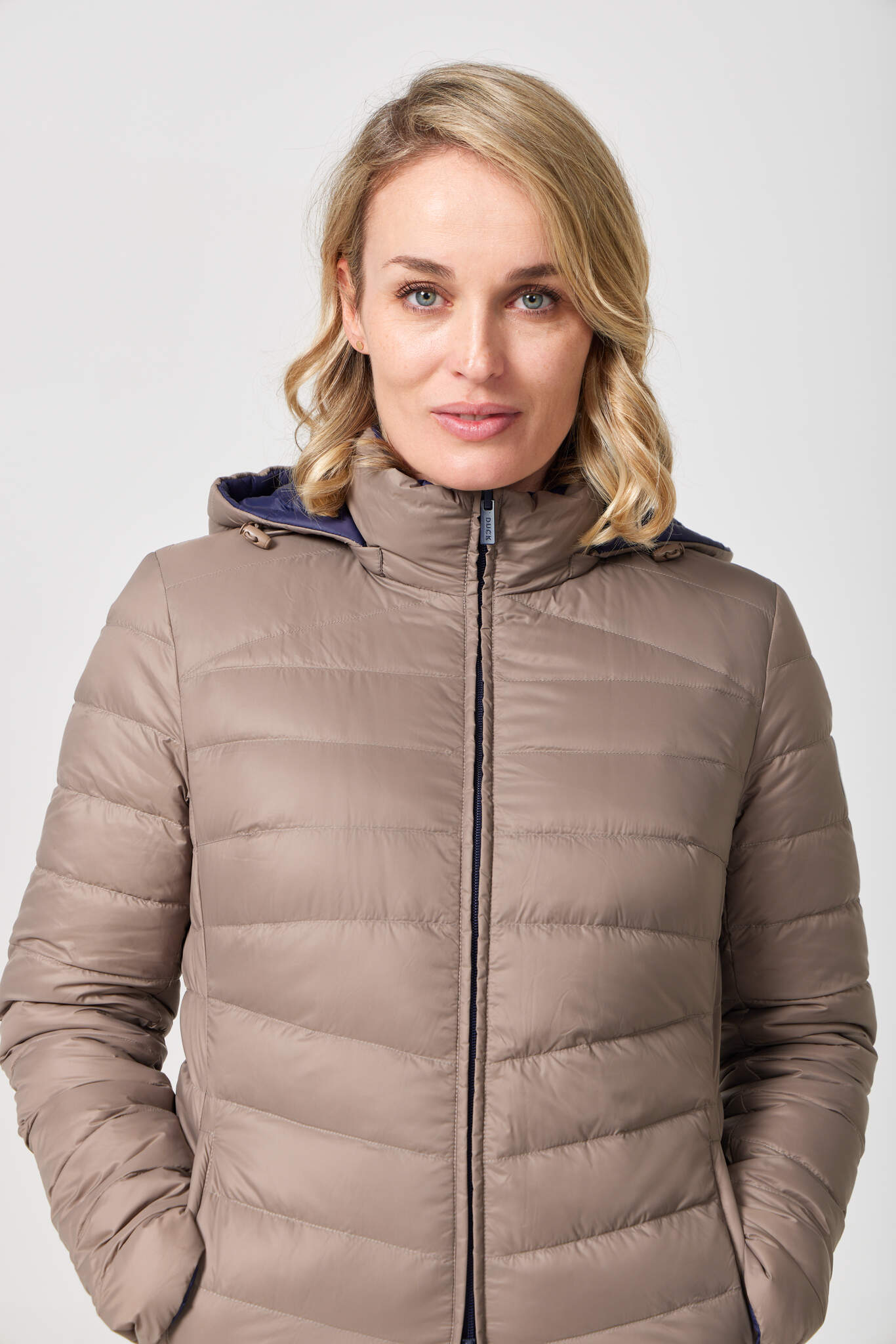 Toffee x Navy Classic Parka™ reversible hooded parka in navy blue and toffee, warm insulated jacket perfect for layering in Australia’s cooler winter weather