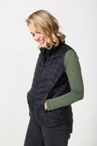 Midnight Classic Gilet™ — women’s classic sleeveless puffer vest in timeless midnight black, perfect for layering across seasons in Australia.