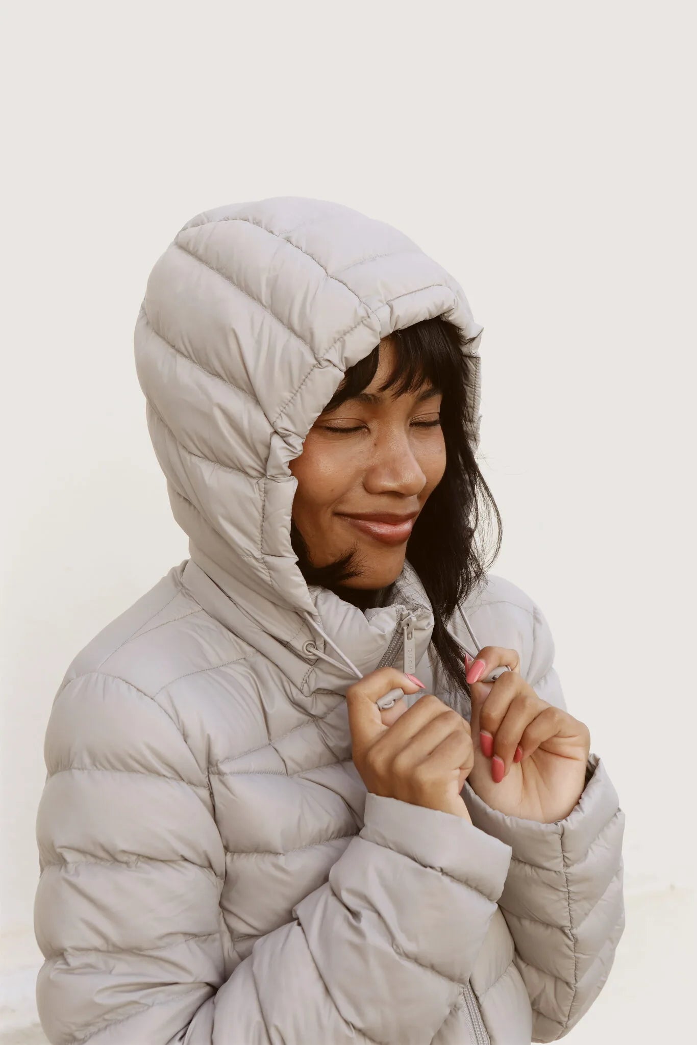 Women’s latte insulated hooded parka, warm winter parka perfect for layering in Australia’s cooler weather — Latte Classic Parka™