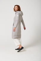 Women’s latte beige insulated ultra parka with hood, long warm winter jacket perfect for layering in Australia’s cooler weather — Latte Ultra Parka™