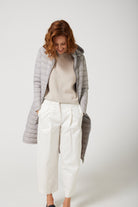 Women’s latte beige insulated ultra parka with hood, long warm winter jacket perfect for layering in Australia’s cooler weather — Latte Ultra Parka™