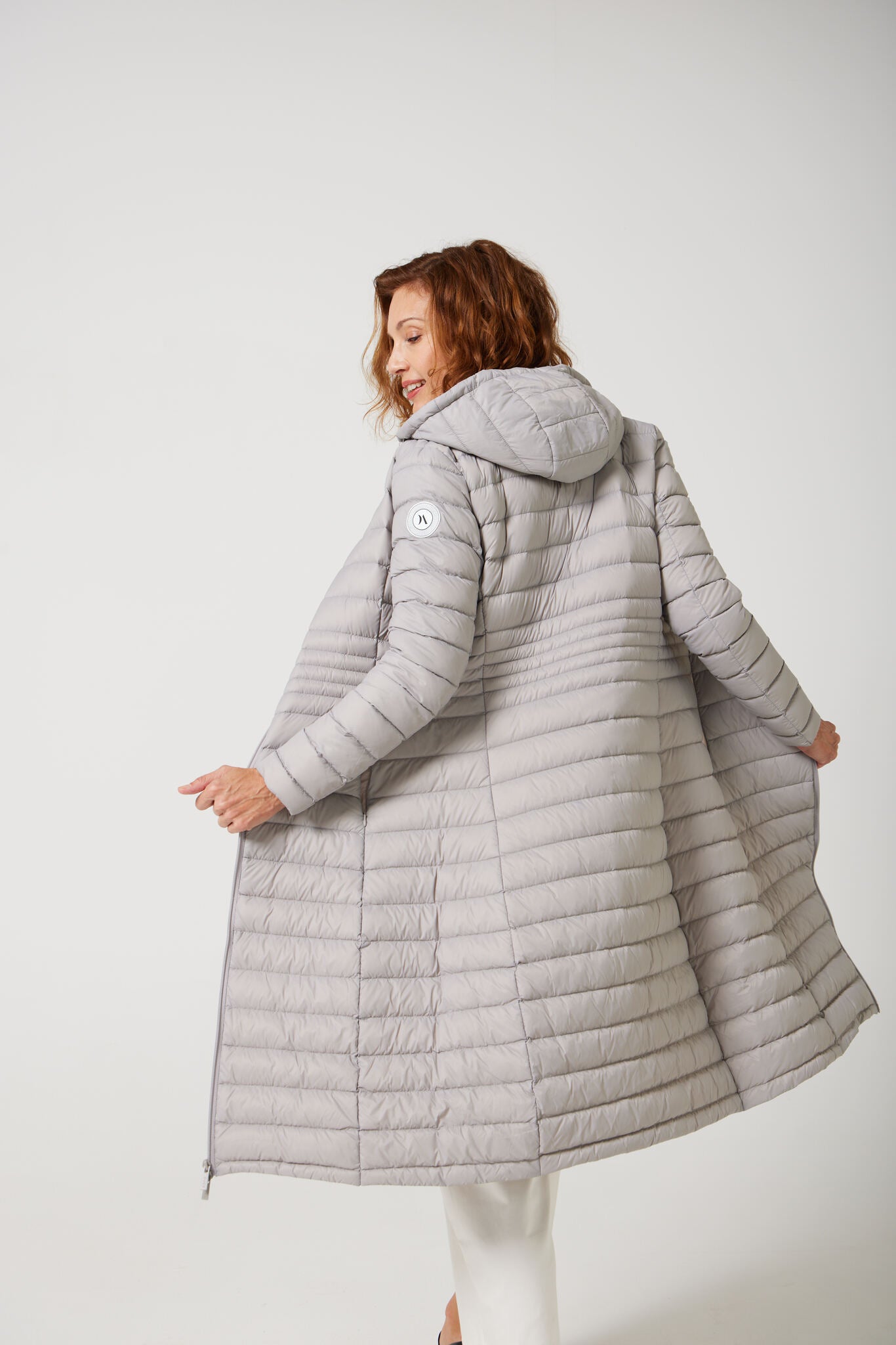 Women’s latte beige insulated ultra parka with hood, long warm winter jacket perfect for layering in Australia’s cooler weather — Latte Ultra Parka™