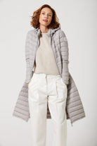 Women’s latte beige insulated ultra parka with hood, long warm winter jacket perfect for layering in Australia’s cooler weather — Latte Ultra Parka™