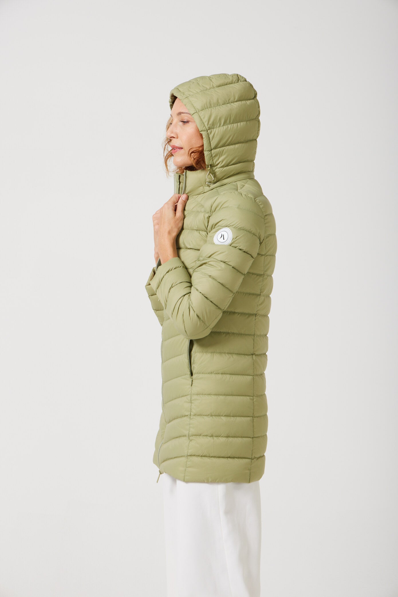 Matcha Classic Parka™ light green hooded parka, warm insulated jacket perfect for layering in Australia’s cooler winter weather