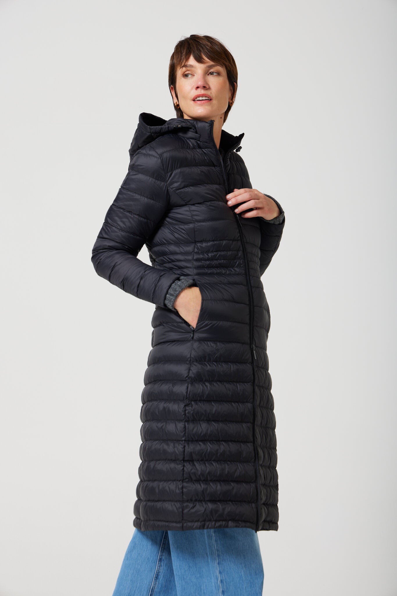 Women’s midnight black insulated ultra parka with hood, long warm winter parka perfect for layering in Australia’s cooler weather — Midnight Ultra Parka™