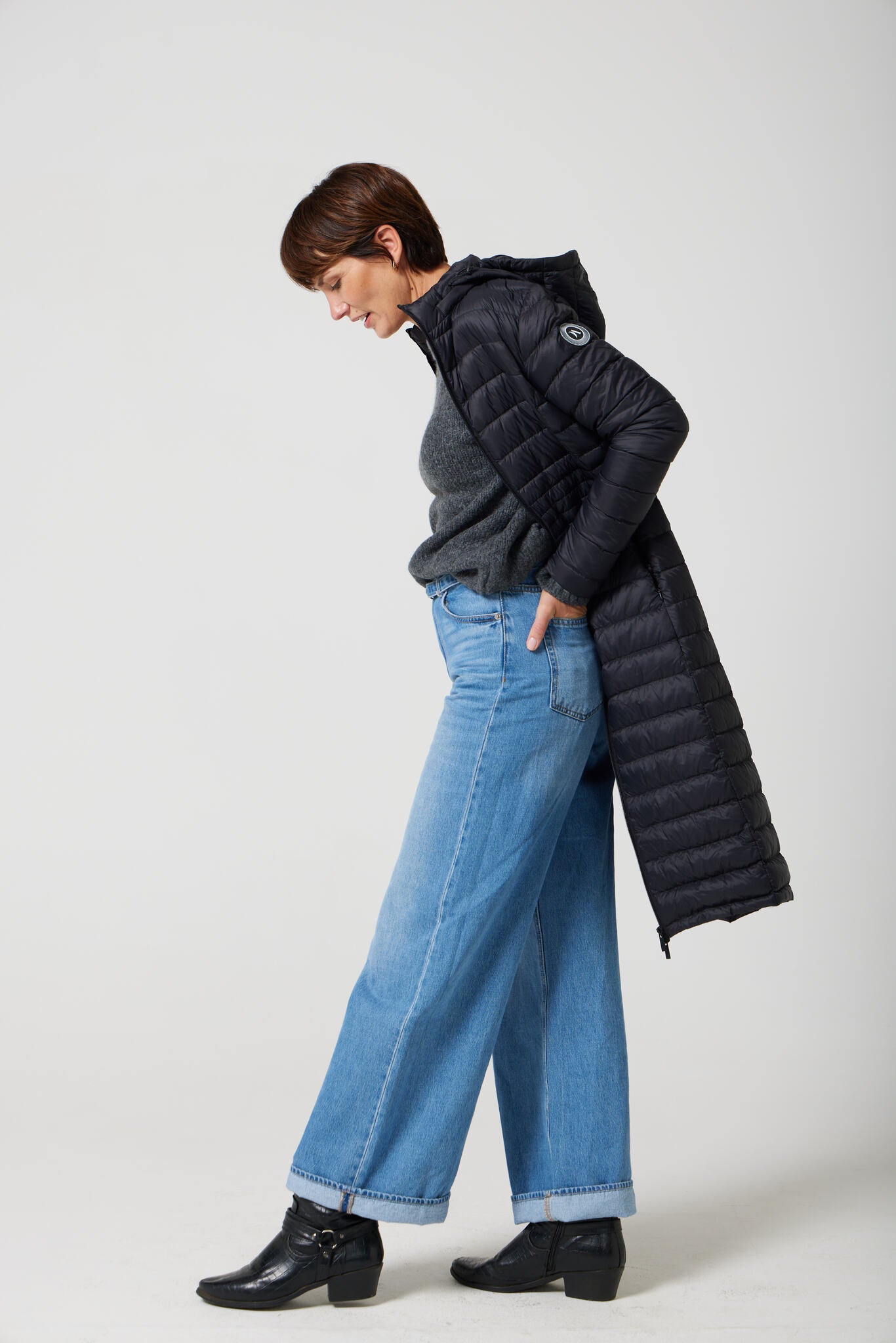 Women’s midnight black insulated ultra parka with hood, long warm winter parka perfect for layering in Australia’s cooler weather — Midnight Ultra Parka™