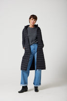 Women’s midnight black insulated ultra parka with hood, long warm winter parka perfect for layering in Australia’s cooler weather — Midnight Ultra Parka™