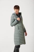 Women’s sage green insulated ultra parka with hood, long warm winter parka perfect for layering in Australia’s cooler weather — Sage Ultra Parka™