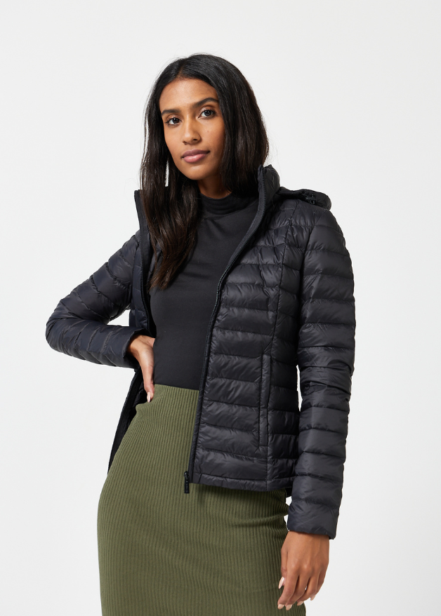 Black duck top down coat