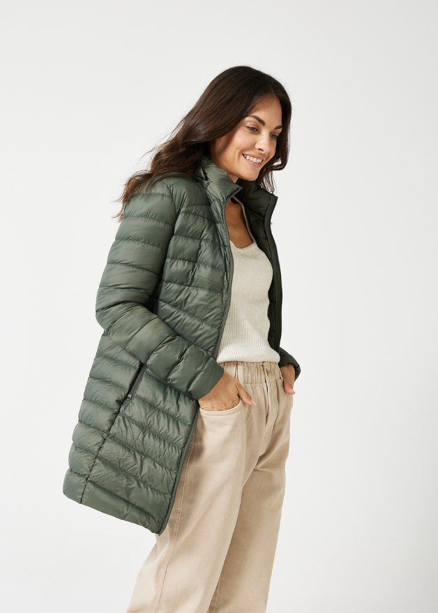 Green womens 2025 puffer coat