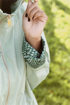 Madame Verde Vol 1 mint green hooded raincoat, lightweight waterproof jacket perfect for wet weather in Australia.