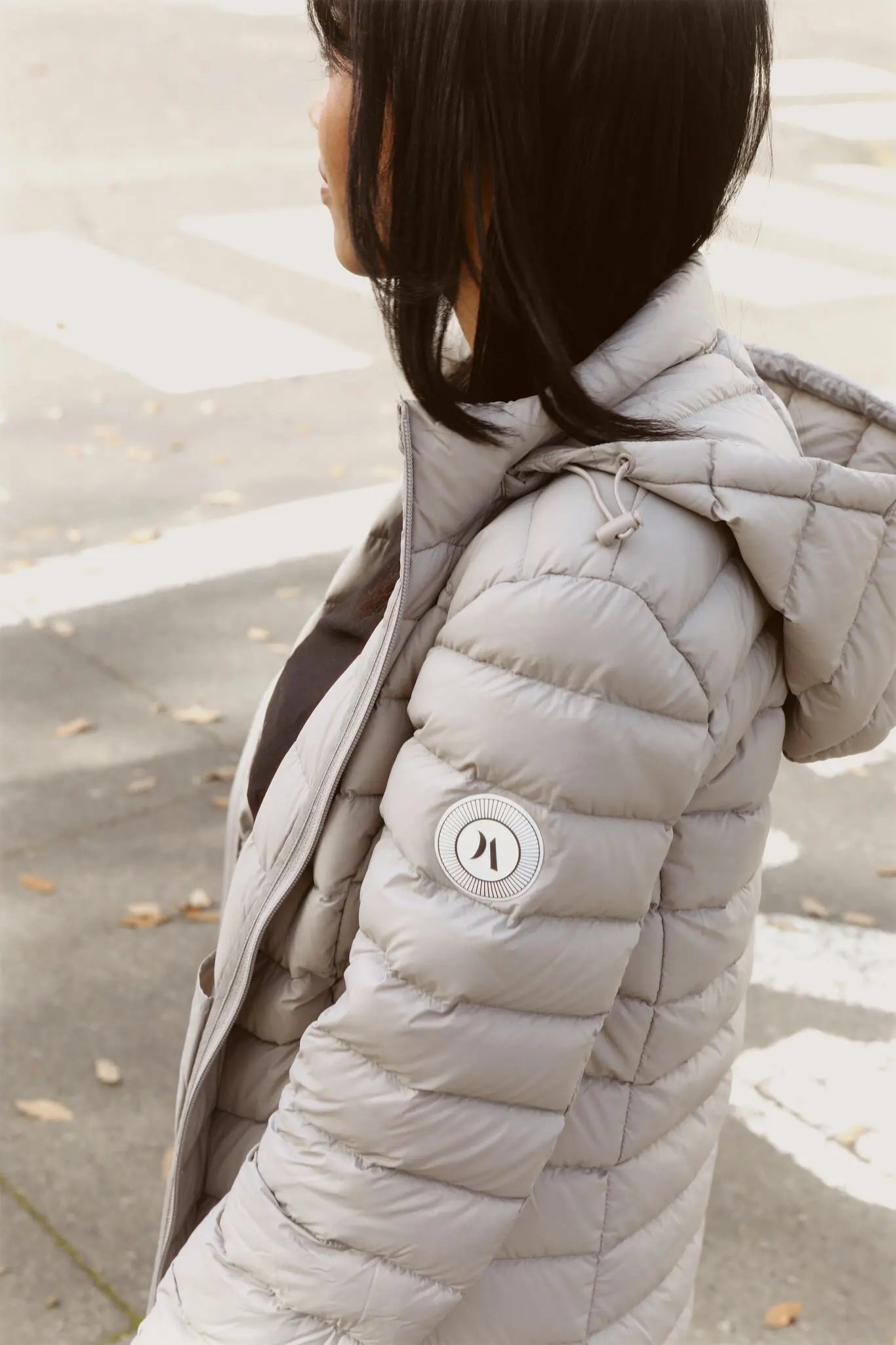 Women’s latte insulated hooded parka, warm winter parka perfect for layering in Australia’s cooler weather — Latte Classic Parka™