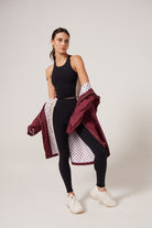 Maroon Raincoat with a heart lining