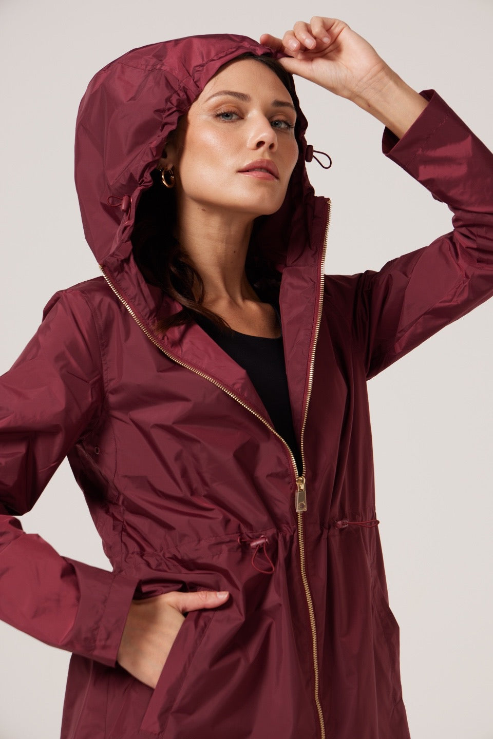 Maroon Hearts Raincoat Duck Apparel