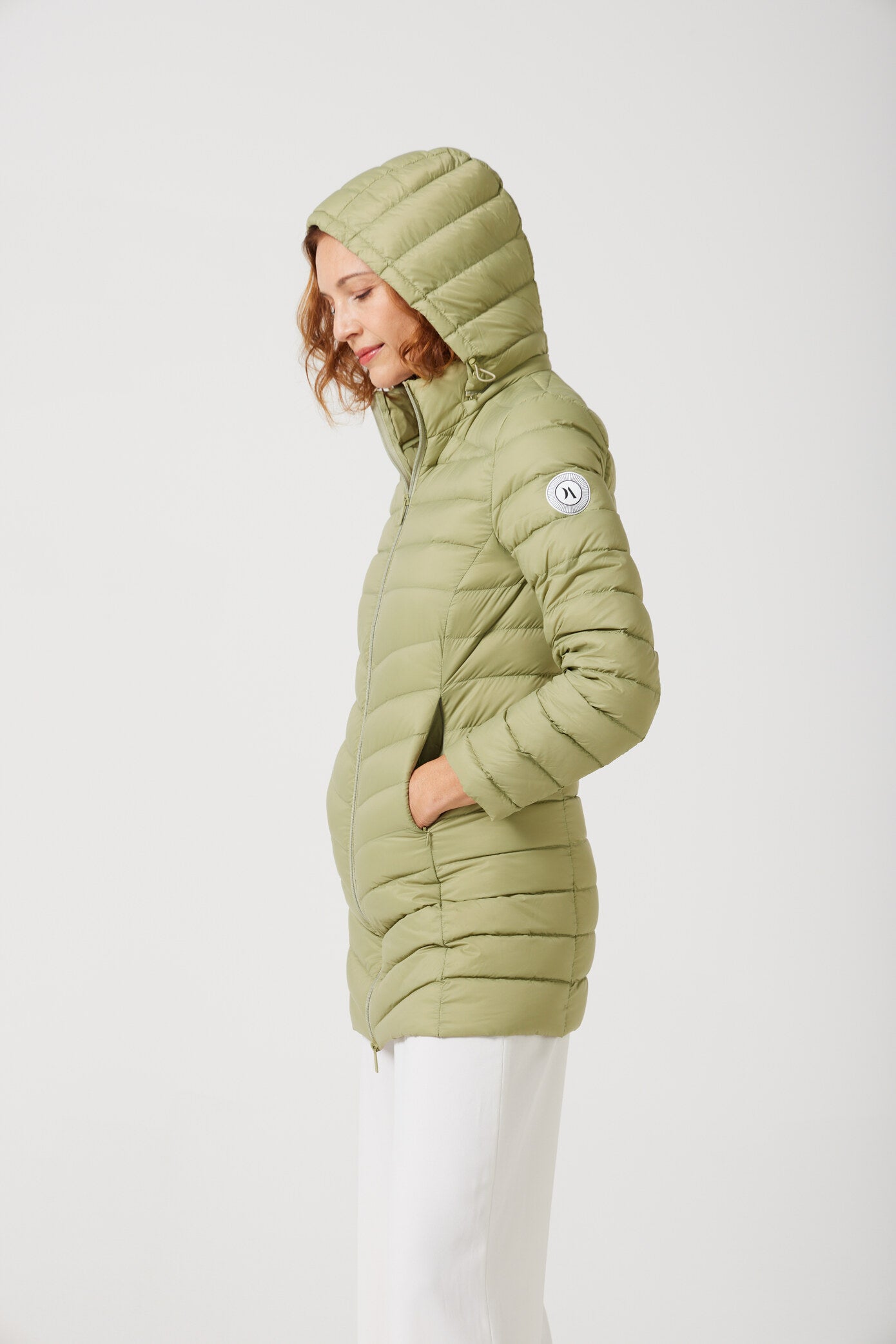 Matcha Classic Parka™ light green hooded parka, warm insulated jacket perfect for layering in Australia’s cooler winter weather