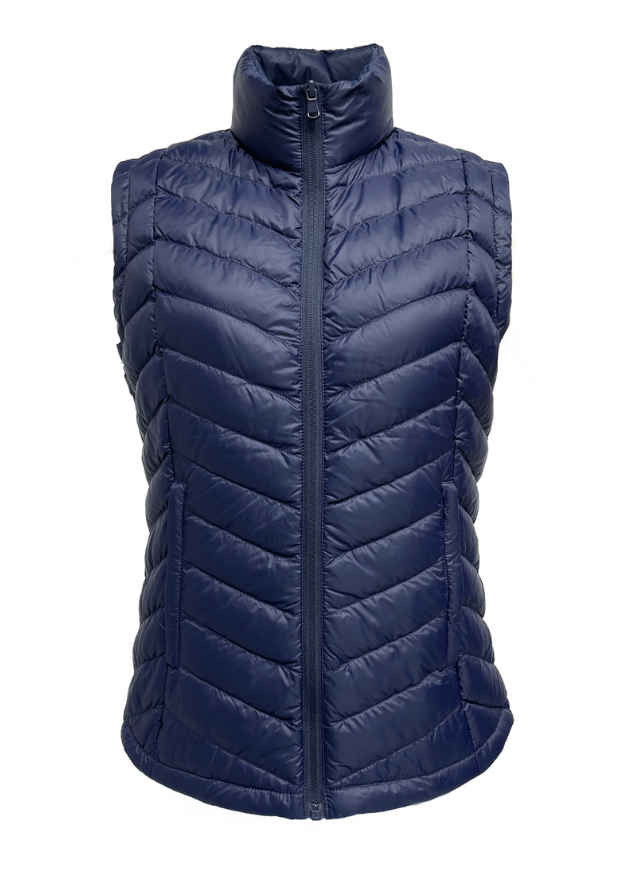 Navy Duck Down sleeveless gilet
